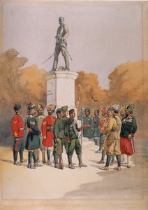 1857年、1911年、デリーの包囲攻撃と襲撃に参加した軍団 作： Alfred Crowdy Lovett